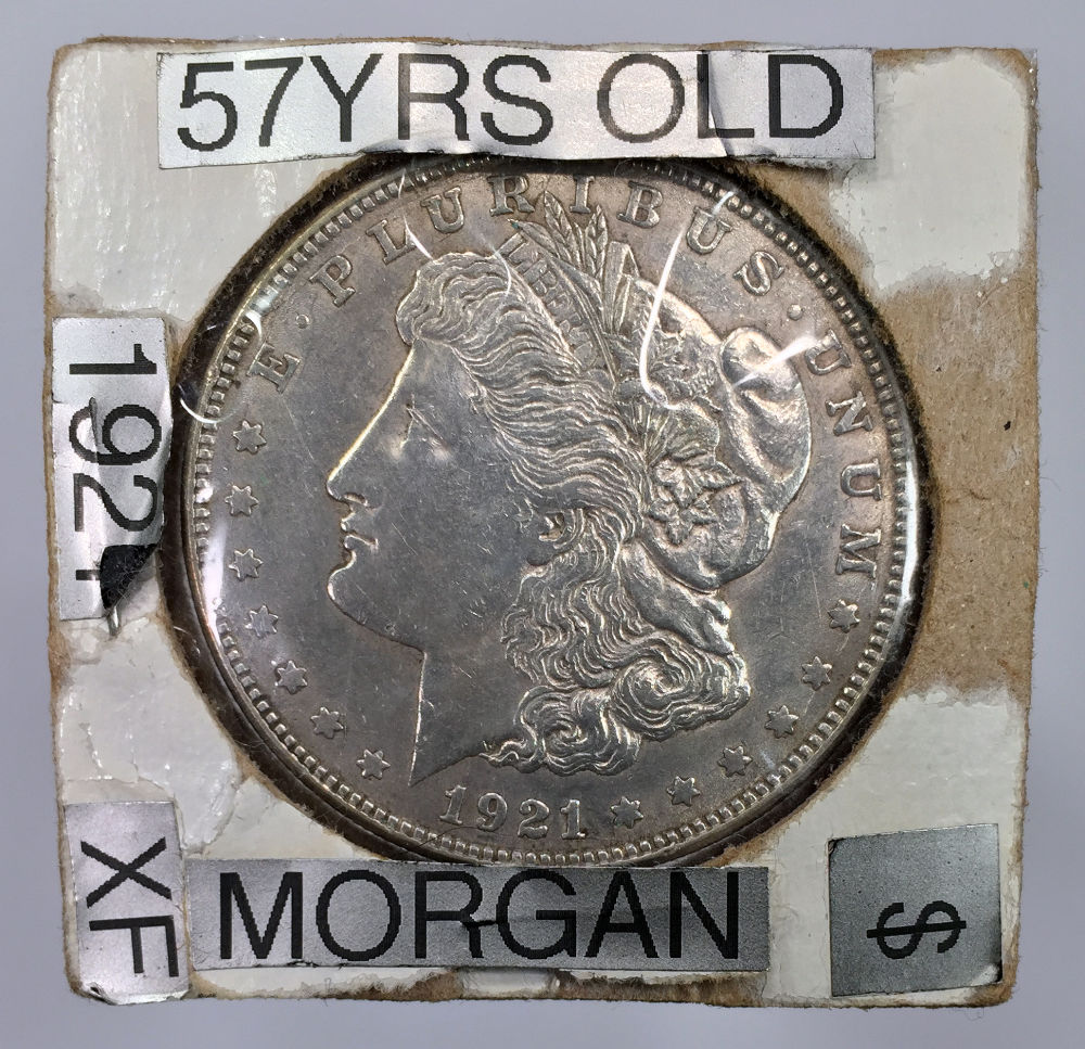 1921-D-Morgan:-This-2x2-Flip-Has-Patina